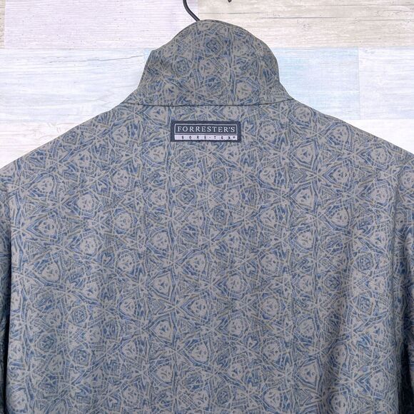 Forresters Gore-Tex Vintage Rain Jacket Green Retro Print Zip USA Womens Large - Picture 5 of 10
